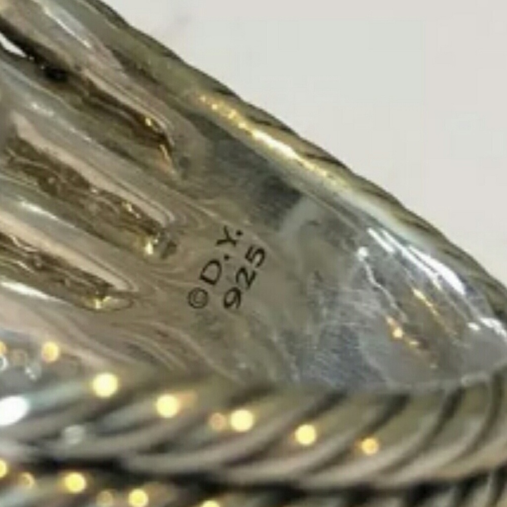 💚David Yurman diamond Willow Open 4 row ring 6-7 - Picture 5 of 5